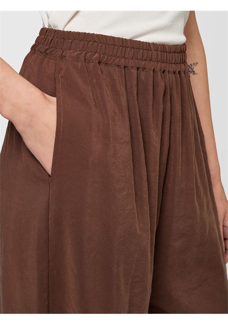 Alpha Studio brown drawstring trousers with elastic waist and cuffed hem ALPHA STUDIO |  | AD-6592Q2009